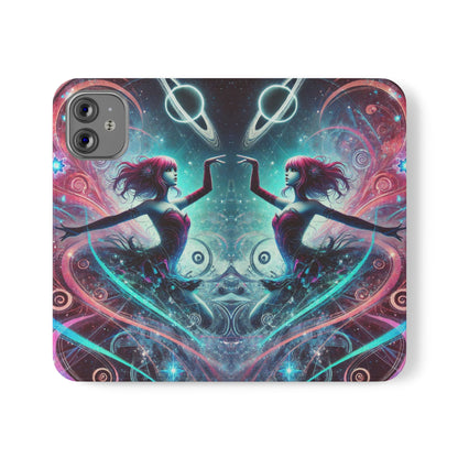 Cosmic Dancer Faux Leather Case for iPhone