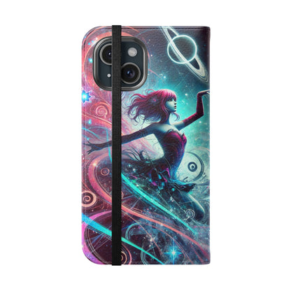 Cosmic Dancer Faux Leather Case for iPhone