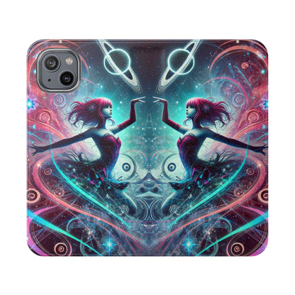 Cosmic Dancer Faux Leather Case for iPhone