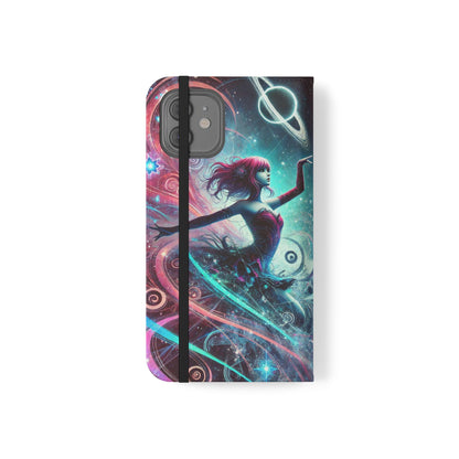 Cosmic Dancer Faux Leather Case for iPhone