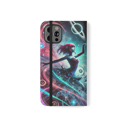 Cosmic Dancer Faux Leather Case for iPhone