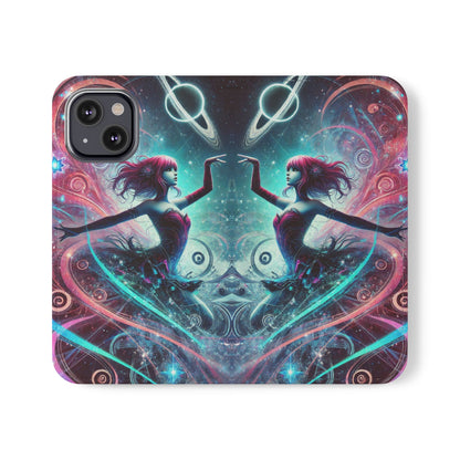 Cosmic Dancer Faux Leather Case for iPhone