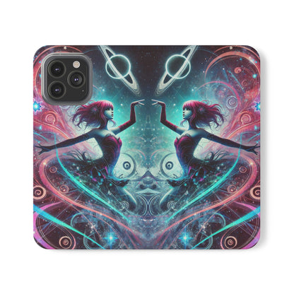 Cosmic Dancer Faux Leather Case for iPhone