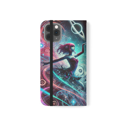 Cosmic Dancer Faux Leather Case for iPhone