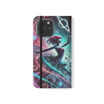 Cosmic Dancer Faux Leather Case for iPhone