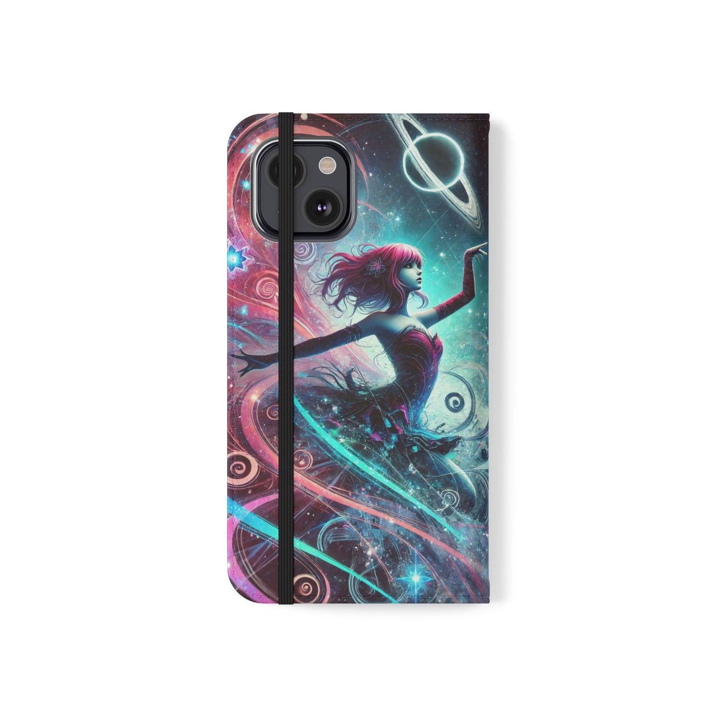 Cosmic Dancer Faux Leather Case for iPhone