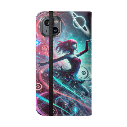 Cosmic Dancer Faux Leather Case for iPhone