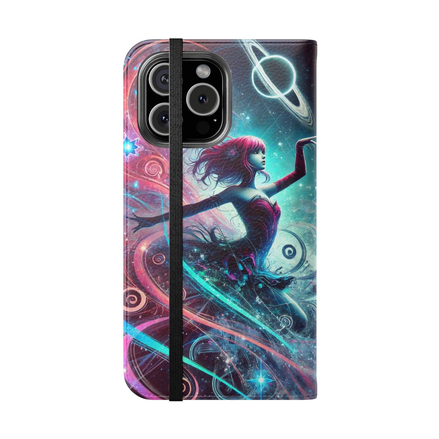 Cosmic Dancer Faux Leather Case for iPhone