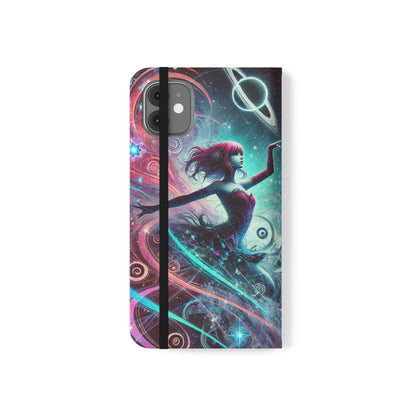 Cosmic Dancer Faux Leather Case for iPhone