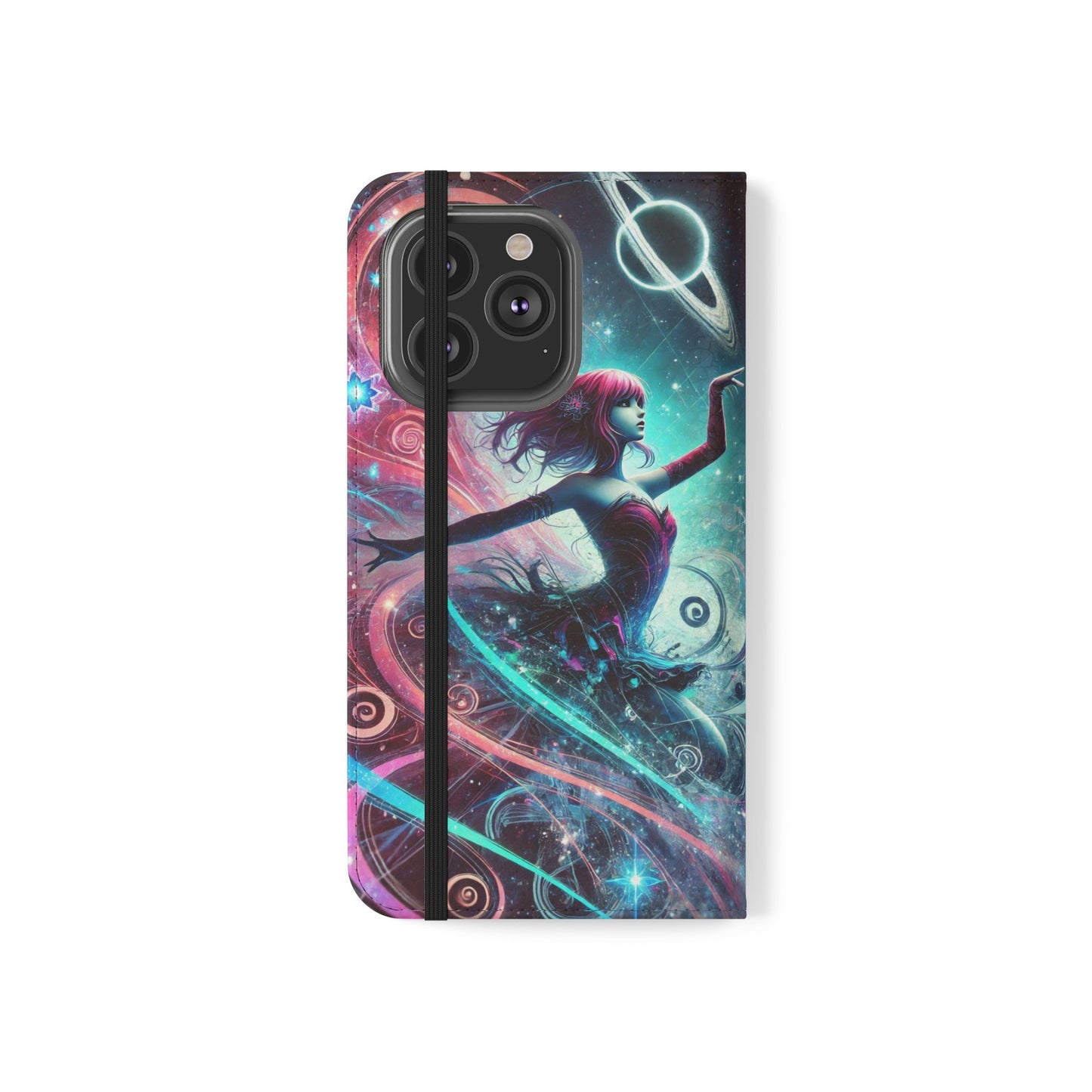 Cosmic Dancer Faux Leather Case for iPhone