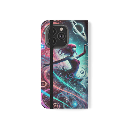 Cosmic Dancer Faux Leather Case for iPhone