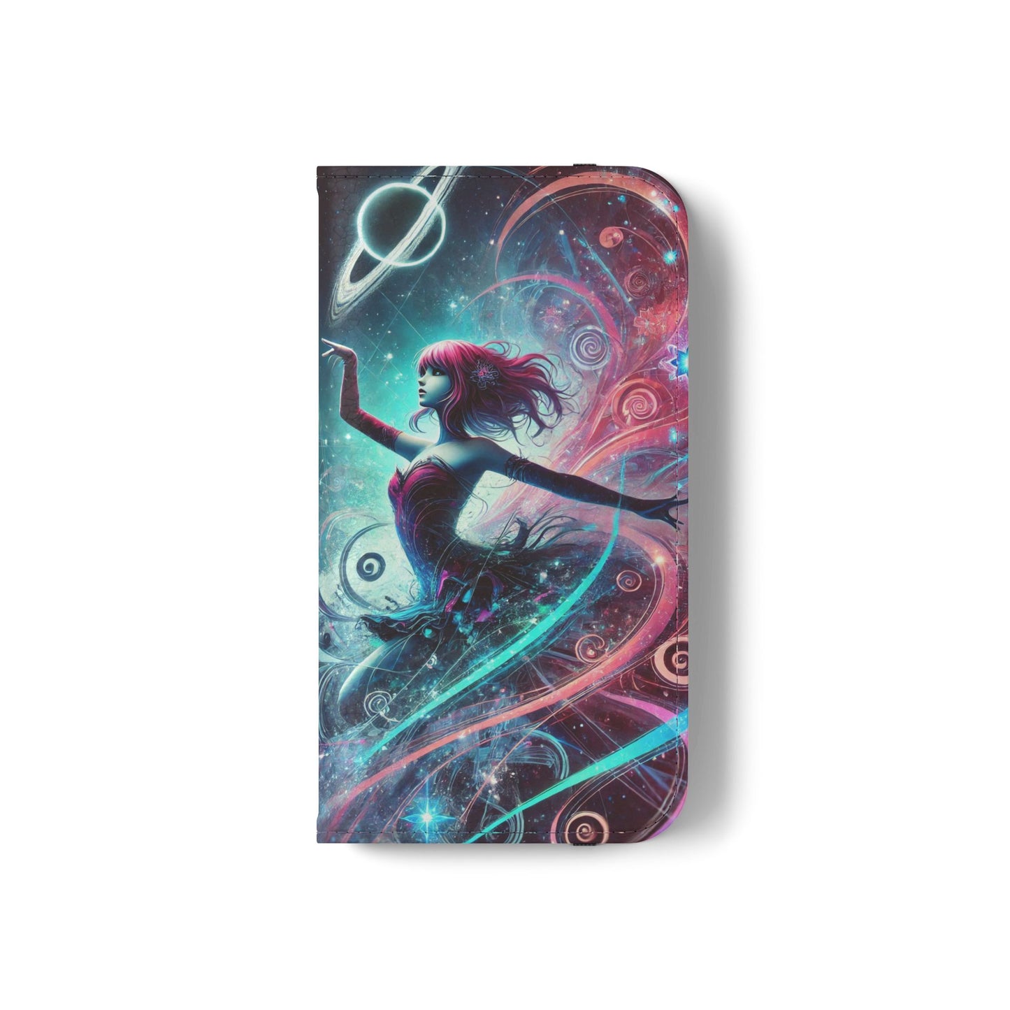 Cosmic Dancer Faux Leather Case for iPhone