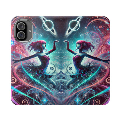 Cosmic Dancer Faux Leather Case for iPhone