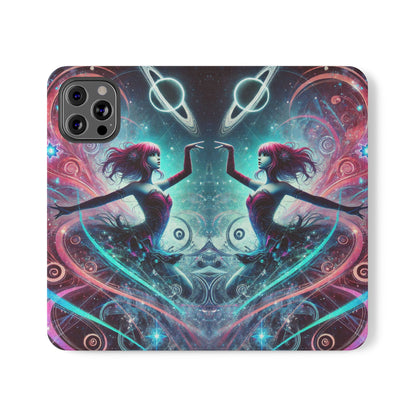 Cosmic Dancer Faux Leather Case for iPhone