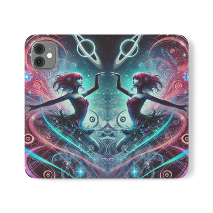 Cosmic Dancer Faux Leather Case for iPhone