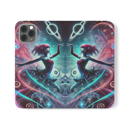 Cosmic Dancer Faux Leather Case for iPhone