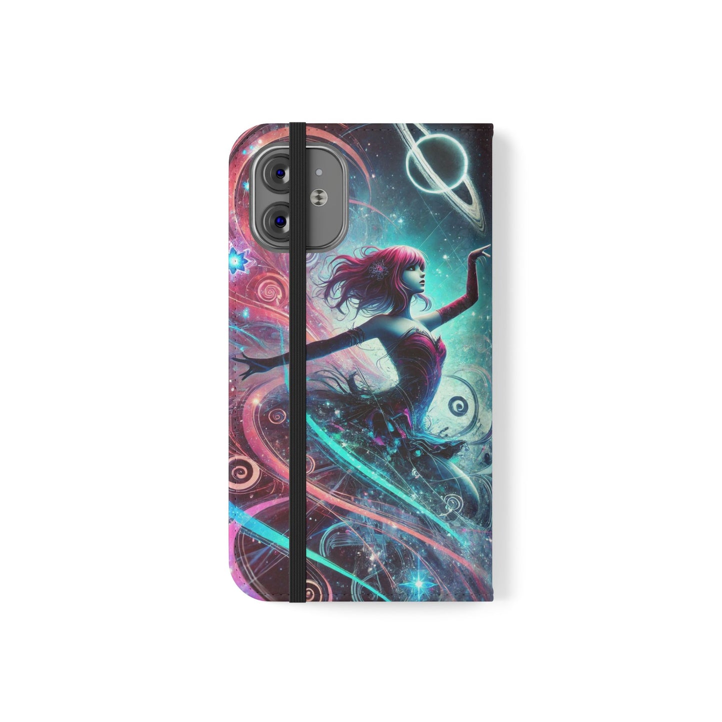 Cosmic Dancer Faux Leather Case for iPhone