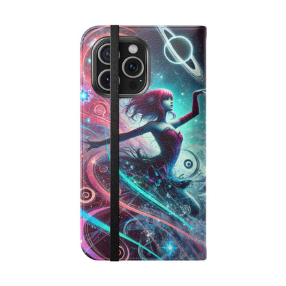 Cosmic Dancer Faux Leather Case for iPhone