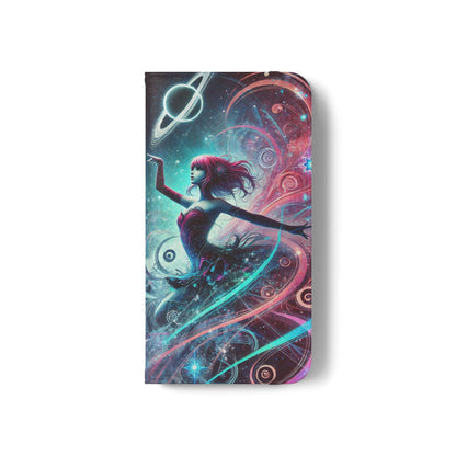 Cosmic Dancer Faux Leather Case for iPhone