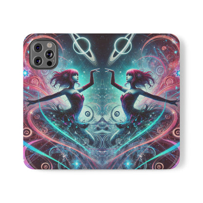 Cosmic Dancer Faux Leather Case for iPhone