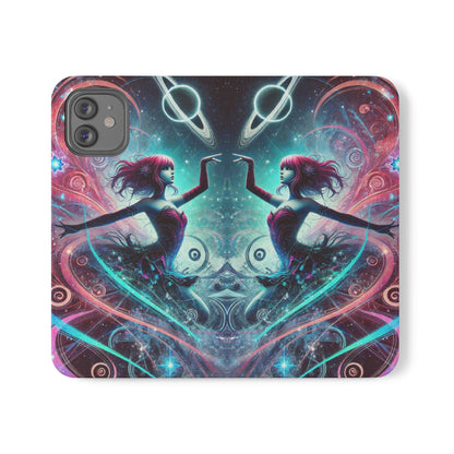 Cosmic Dancer Faux Leather Case for iPhone