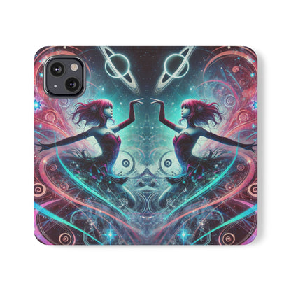 Cosmic Dancer Faux Leather Case for iPhone