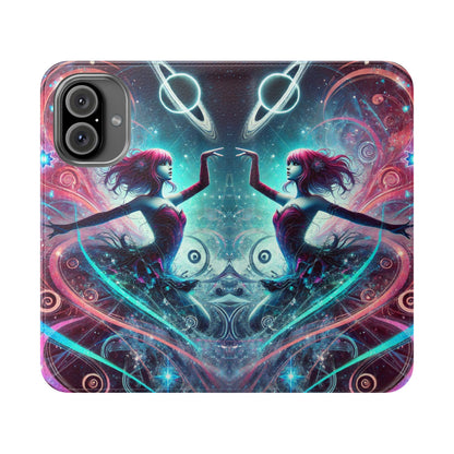 Cosmic Dancer Faux Leather Case for iPhone