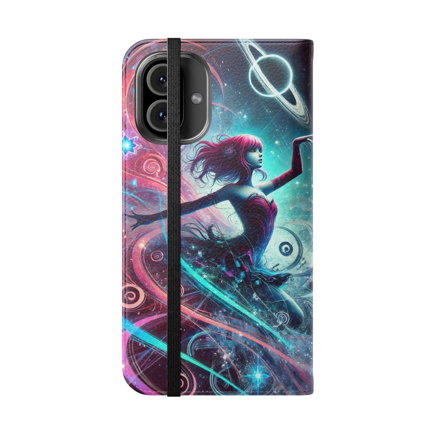 Cosmic Dancer Faux Leather Case for iPhone