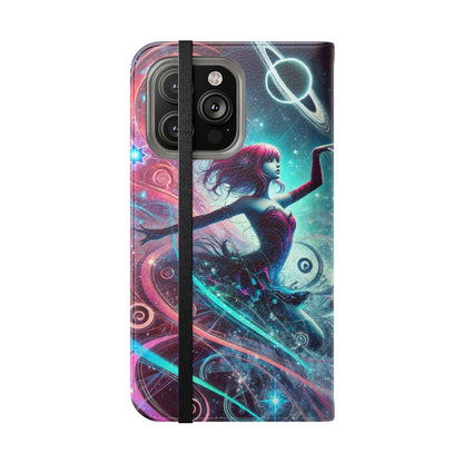 Cosmic Dancer Faux Leather Case for iPhone