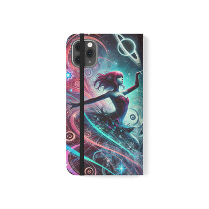 Cosmic Dancer Faux Leather Case for iPhone